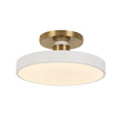 Load image into Gallery viewer, Farmhouze Light - Nordic Dimmable LED White Round Semi Flush Mount - Ceiling Light - White -