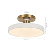 Load image into Gallery viewer, Farmhouze Light - Nordic Dimmable LED White Round Semi Flush Mount - Ceiling Light - White -