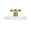 Load image into Gallery viewer, Farmhouze Light - Nordic Dimmable LED White Round Semi Flush Mount - Ceiling Light - White -