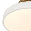 Load image into Gallery viewer, Farmhouze Light - Nordic Dimmable LED White Round Semi Flush Mount - Ceiling Light - White -