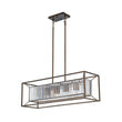 Load image into Gallery viewer, Farmhouze Light - Oil Rubbed Bronze 5 - Light Rectangle Crystal Chandelier - Chandelier - 31.5 in -