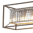 Load image into Gallery viewer, Farmhouze Light - Oil Rubbed Bronze 5 - Light Rectangle Crystal Chandelier - Chandelier - 31.5 in -