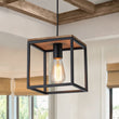 Load image into Gallery viewer, Farmhouze Light - OpenBox - 1 - Light Black Metal Square Lantern Pendant Light - Pendant - Black -