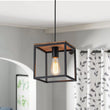 Load image into Gallery viewer, Farmhouze Light - OpenBox - 1 - Light Black Metal Square Lantern Pendant Light - Pendant - Black -