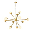 Load image into Gallery viewer, Farmhouze Light-OpenBox-12-Light Mid-century Brass Sphere Sputnik Chandelier-Chandelier-Brass-