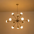 Load image into Gallery viewer, Farmhouze Light-OpenBox-12-Light Mid-century Brass Sphere Sputnik Chandelier-Chandelier-Brass-