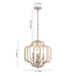 Load image into Gallery viewer, Farmhouze Light - OpenBox - 4 - Light Bohemian Wood Bead Cage Chandelier - Chandelier - Brown Wood + Matte Black -