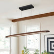 Load image into Gallery viewer, Farmhouze Light - OpenBox - Dimmable Warm LED Walnut Wood Linear Pendant Light - Chandelier - Walnut -