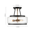 Load image into Gallery viewer, Farmhouze Light - OpenBox - Farmhouse Glass Lantern Semi Flush Mount - Ceiling Light -