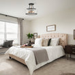 Load image into Gallery viewer, Farmhouze Light - OpenBox - Farmhouse Glass Lantern Semi Flush Mount - Ceiling Light -