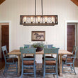 Load image into Gallery viewer, Farmhouze Light - OpenBox - Farmhouse Rectangle Wood Cage 5 Light Cross - iron Chandelier - Chandelier -