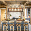 Load image into Gallery viewer, Farmhouze Light - OpenBox - Farmhouse Rectangle Wood Cage 5 Light Cross - iron Chandelier - Chandelier -