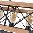Load image into Gallery viewer, Farmhouze Light-OpenBox-Farmhouse Wood Rectangle Linear Chandelier-Chandelier--