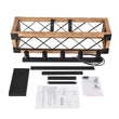 Load image into Gallery viewer, Farmhouze Light-OpenBox-Farmhouse Wood Rectangle Linear Chandelier-Chandelier--