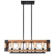 Load image into Gallery viewer, Farmhouze Light-OpenBox-Farmhouse Wood Rectangle Linear Chandelier-Chandelier--