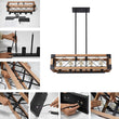 Load image into Gallery viewer, Farmhouze Light-OpenBox-Farmhouse Wood Rectangle Linear Chandelier-Chandelier--