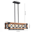 Load image into Gallery viewer, Farmhouze Light-OpenBox-Farmhouse Wood Rectangle Linear Chandelier-Chandelier--