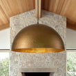 Load image into Gallery viewer, Farmhouze Light - OpenBox - Industrial 1 - Light Hammered Oversized Metal Dome Pendant - Chandelier - Aged Brass - 23in