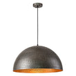 Load image into Gallery viewer, Farmhouze Light - OpenBox - Industrial 1 - Light Hammered Oversized Metal Dome Pendant - Chandelier - Dark Silver - 23in