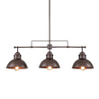 Load image into Gallery viewer, Farmhouze Light - OpenBox - Industrial Kitchen Linear Pot Lid Island Pendant Light - Chandelier - Antiqued Silver -