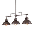 Load image into Gallery viewer, Farmhouze Light - OpenBox - Industrial Kitchen Linear Pot Lid Island Pendant Light - Chandelier - Antiqued Silver -