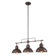 Load image into Gallery viewer, Farmhouze Light - OpenBox - Industrial Kitchen Linear Pot Lid Island Pendant Light - Chandelier - Antiqued Silver -