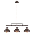 Load image into Gallery viewer, Farmhouze Light - OpenBox - Industrial Kitchen Linear Pot Lid Island Pendant Light - Chandelier - Antiqued Silver -
