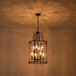 Load image into Gallery viewer, Farmhouze Light - OpenBox - Manor Black Candle Style Cylinder Lantern Pendant Chandelier - Chandelier - Black -
