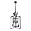 Load image into Gallery viewer, Farmhouze Light - OpenBox - Manor Black Candle Style Cylinder Lantern Pendant Chandelier - Chandelier - Black -