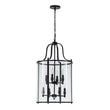 Load image into Gallery viewer, Farmhouze Light - OpenBox - Manor Black Candle Style Cylinder Lantern Pendant Chandelier - Chandelier - Black -