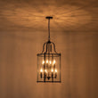 Load image into Gallery viewer, Farmhouze Light - OpenBox - Manor Black Candle Style Cylinder Lantern Pendant Chandelier - Chandelier - Black -
