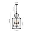 Load image into Gallery viewer, Farmhouze Light - OpenBox - Manor Black Candle Style Cylinder Lantern Pendant Chandelier - Chandelier - Black -