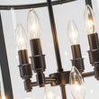 Load image into Gallery viewer, Farmhouze Light - OpenBox - Manor Black Candle Style Cylinder Lantern Pendant Chandelier - Chandelier - Black -