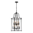 Load image into Gallery viewer, Farmhouze Light - OpenBox - Manor Black Candle Style Cylinder Lantern Pendant Chandelier - Chandelier - Black -
