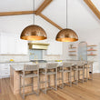 Load image into Gallery viewer, Farmhouze Light - OpenBox - Modern Farmhouse Oversized Dome Pendant - Chandelier - Rusty Gold - 31 in. - XL