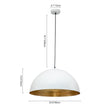 Load image into Gallery viewer, Farmhouze Light - OpenBox - Modern Farmhouse Oversized Dome Pendant - Chandelier - White - 15 in. - M
