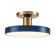 Load image into Gallery viewer, Farmhouze Light - OpenBox - Scandinavian Blue Round LED Semi Flush Mount Light - Ceiling Light - Blue -