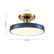 Load image into Gallery viewer, Farmhouze Light - OpenBox - Scandinavian Blue Round LED Semi Flush Mount Light - Ceiling Light - Blue -
