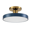 Load image into Gallery viewer, Farmhouze Light - OpenBox - Scandinavian Blue Round LED Semi Flush Mount Light - Ceiling Light - Blue -