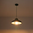 Load image into Gallery viewer, Farmhouze Light - Rustic Distressed Black Wooden Dome Pendant light - Pendant - 15 inches -