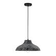 Load image into Gallery viewer, Farmhouze Light - Rustic Distressed Black Wooden Dome Pendant light - Pendant - 15 inches -