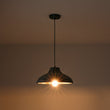 Load image into Gallery viewer, Farmhouze Light - Rustic Distressed Black Wooden Dome Pendant light - Pendant - 15 inches -