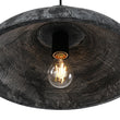 Load image into Gallery viewer, Farmhouze Light - Rustic Distressed Black Wooden Dome Pendant light - Pendant - 15 inches -
