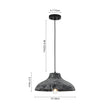 Load image into Gallery viewer, Farmhouze Light - Rustic Distressed Black Wooden Dome Pendant light - Pendant - 15 inches -