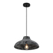 Load image into Gallery viewer, Farmhouze Light - Rustic Distressed Black Wooden Dome Pendant light - Pendant - 15 inches -