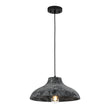 Load image into Gallery viewer, Farmhouze Light - Rustic Distressed Black Wooden Dome Pendant light - Pendant - 15 inches -