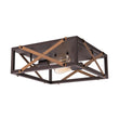Load image into Gallery viewer, Farmhouze Light - Rustic Square Cage Flush Mount Ceiling Light Vintage - Ceiling Light - 2 - Light -