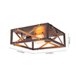 Load image into Gallery viewer, Farmhouze Light - Rustic Square Cage Flush Mount Ceiling Light Vintage - Ceiling Light - 2 - Light -