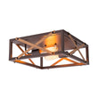 Load image into Gallery viewer, Farmhouze Light - Rustic Square Cage Flush Mount Ceiling Light Vintage - Ceiling Light - 2 - Light -