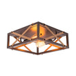 Load image into Gallery viewer, Farmhouze Light - Rustic Square Cage Flush Mount Ceiling Light Vintage - Ceiling Light - 2 - Light -